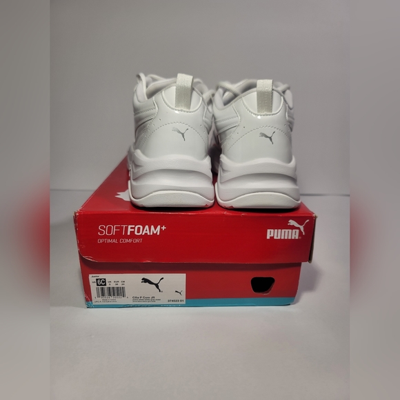Puma Cilia P Core Low Top Lace Up Sneakers White Junior Size 6C - Picture 9 of 10